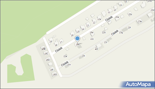Osiek, Osiek, 19b, mapa Osiek