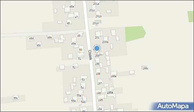 Osiek, Osiek, 200, mapa Osiek