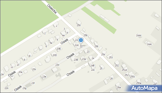 Osiek, Osiek, 22, mapa Osiek