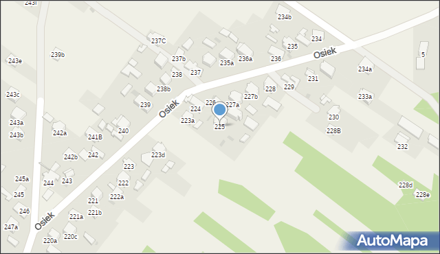 Osiek, Osiek, 225, mapa Osiek