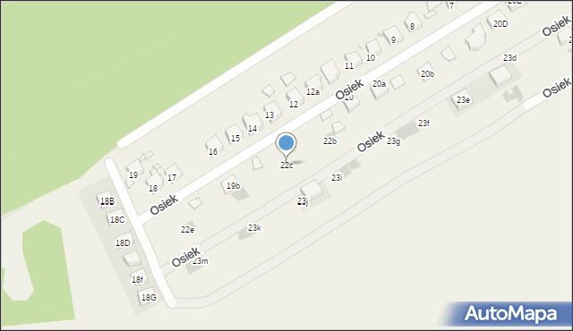 Osiek, Osiek, 22c, mapa Osiek