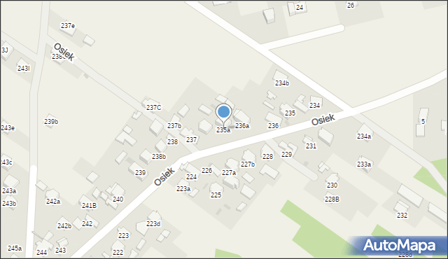 Osiek, Osiek, 235a, mapa Osiek