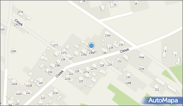 Osiek, Osiek, 236a, mapa Osiek