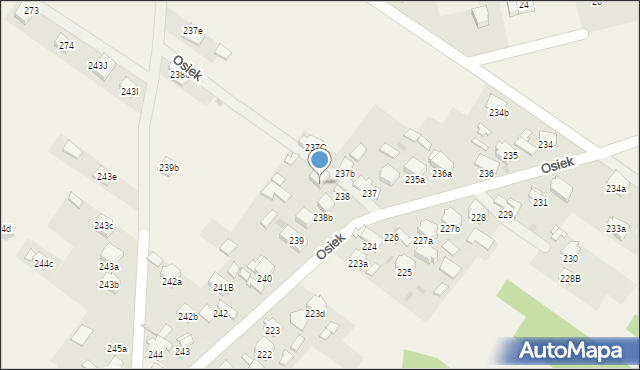 Osiek, Osiek, 238a, mapa Osiek