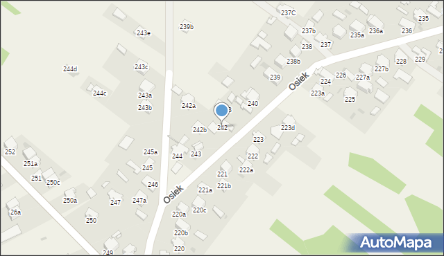 Osiek, Osiek, 242, mapa Osiek