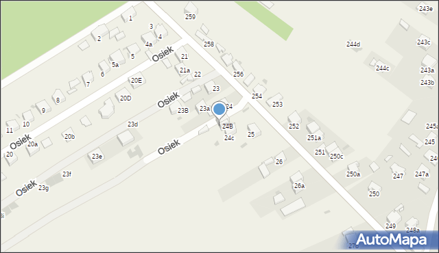Osiek, Osiek, 24a, mapa Osiek