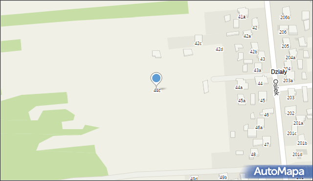 Osiek, Osiek, 44c, mapa Osiek