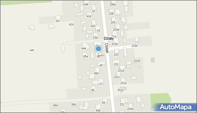 Osiek, Osiek, 45, mapa Osiek