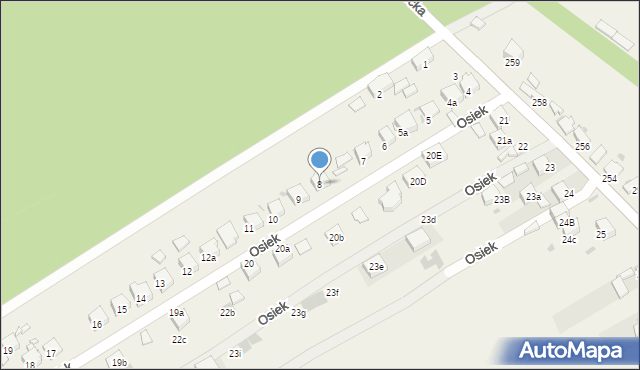 Osiek, Osiek, 8, mapa Osiek