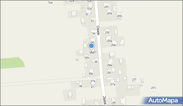 Osiek, Osiek, 95a, mapa Osiek