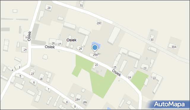 Osiek, Osiek, 25A, mapa Osiek