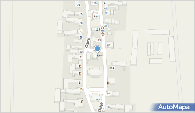 Osiek, Osiek, 120, mapa Osiek