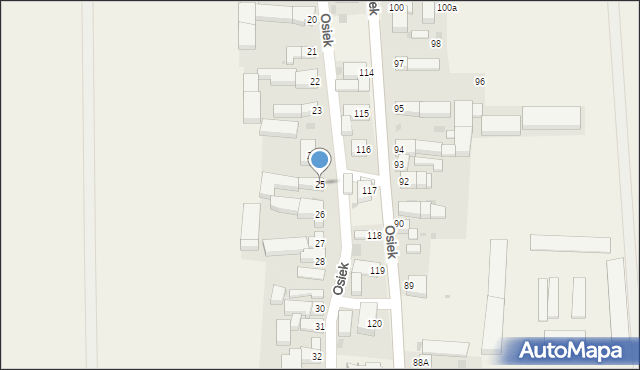 Osiek, Osiek, 25, mapa Osiek