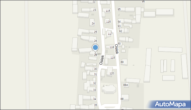 Osiek, Osiek, 28, mapa Osiek