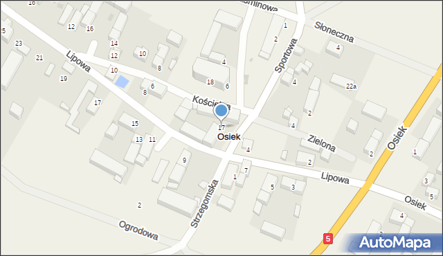 Osiek, Osiek, 17, mapa Osiek