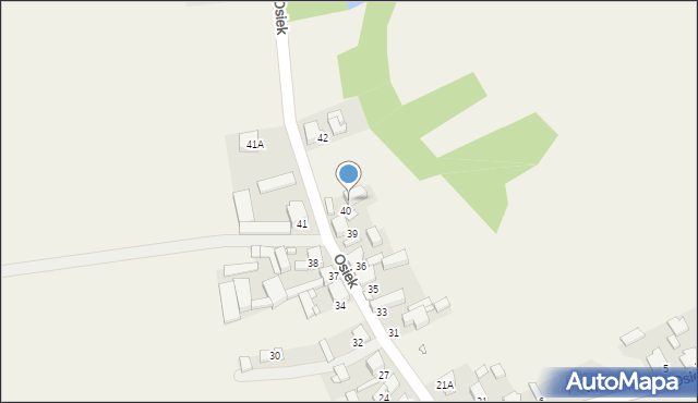 Osiek, Osiek, 40A, mapa Osiek