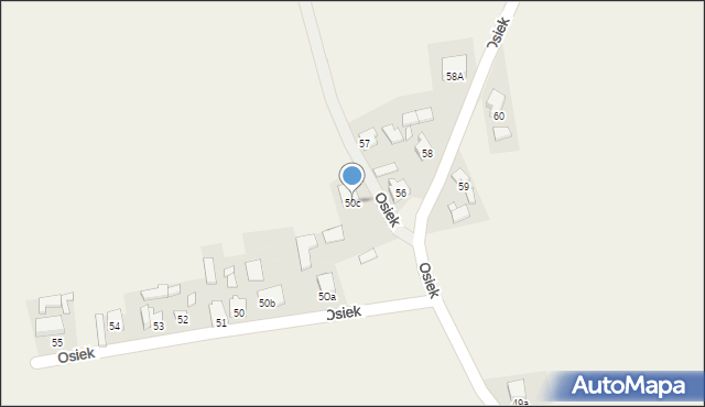 Osiek, Osiek, 50c, mapa Osiek