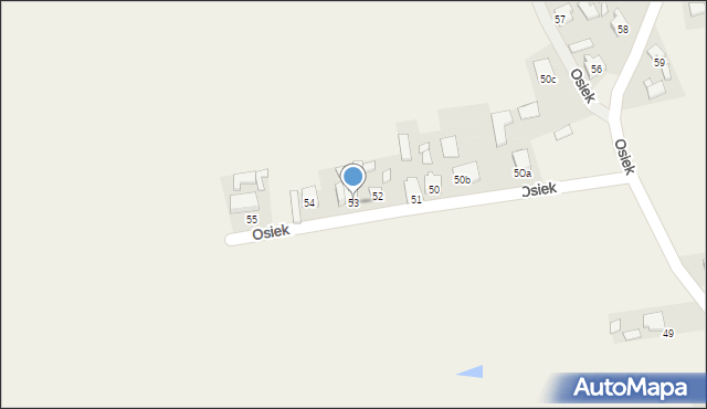Osiek, Osiek, 53, mapa Osiek