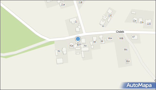 Osiek, Osiek, 63, mapa Osiek