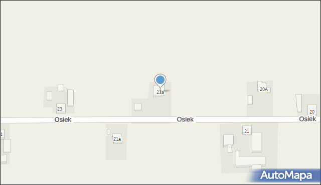 Osiek, Osiek, 23a, mapa Osiek
