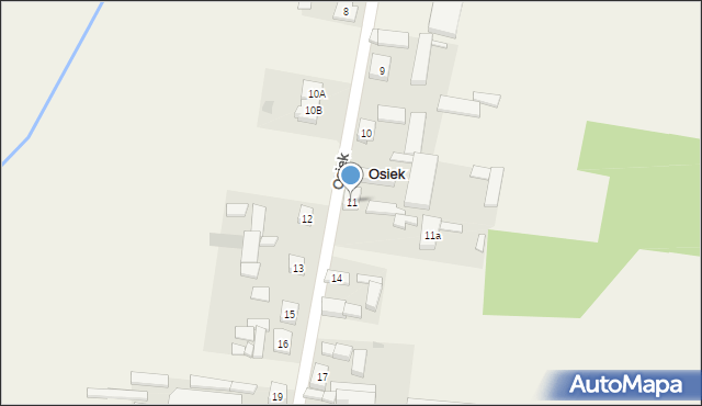 Osiek, Osiek, 11, mapa Osiek