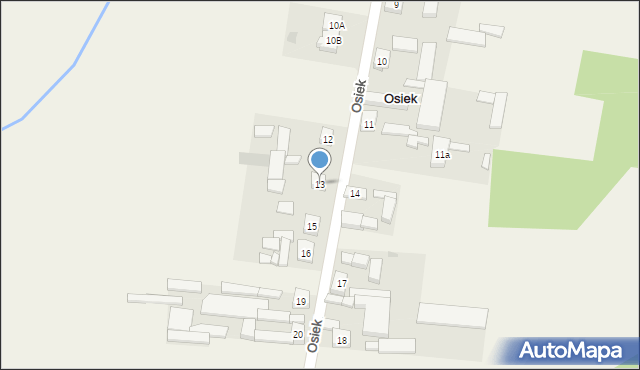 Osiek, Osiek, 13, mapa Osiek