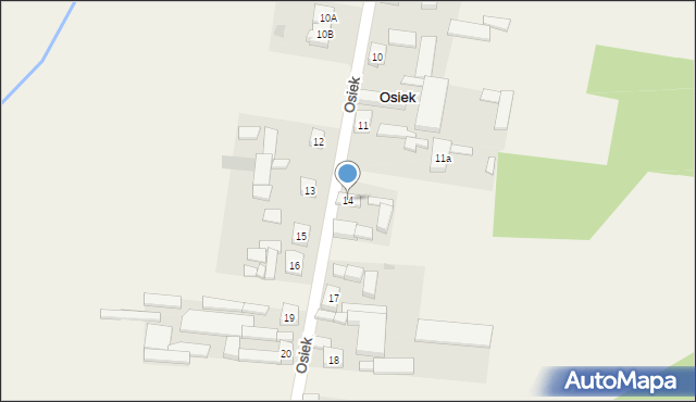Osiek, Osiek, 14, mapa Osiek