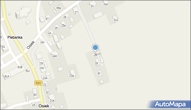 Osiek, Osiek, 28, mapa Osiek