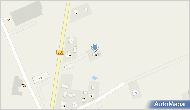 Osiek, Osiek, 74A, mapa Osiek