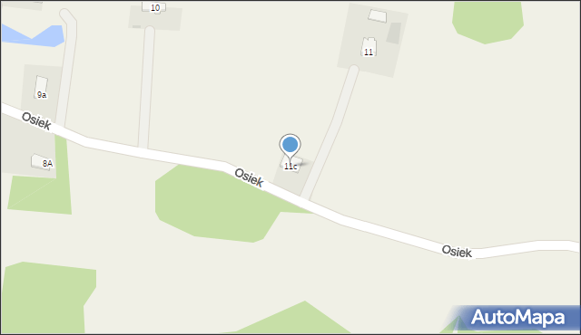 Osiek, Osiek, 11c, mapa Osiek