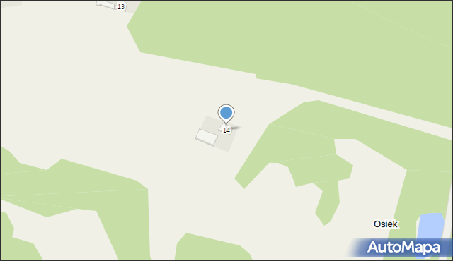 Osiek, Osiek, 14, mapa Osiek