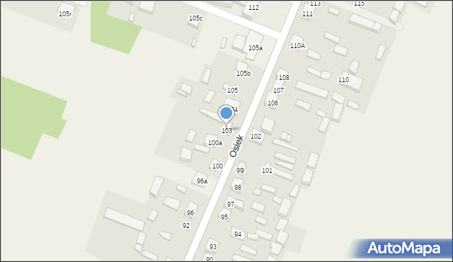Osiek, Osiek, 103, mapa Osiek