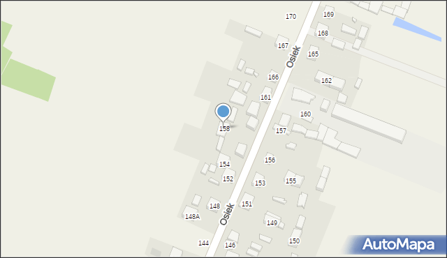 Osiek, Osiek, 158, mapa Osiek