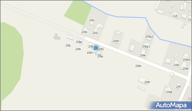 Osiek, Osiek, 208n, mapa Osiek