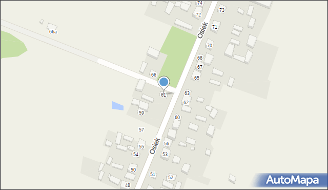 Osiek, Osiek, 61, mapa Osiek