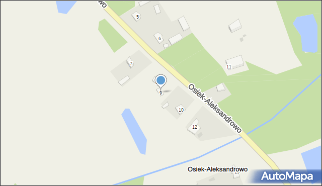 Osiek-Aleksandrowo, Osiek-Aleksandrowo, 9, mapa Osiek-Aleksandrowo