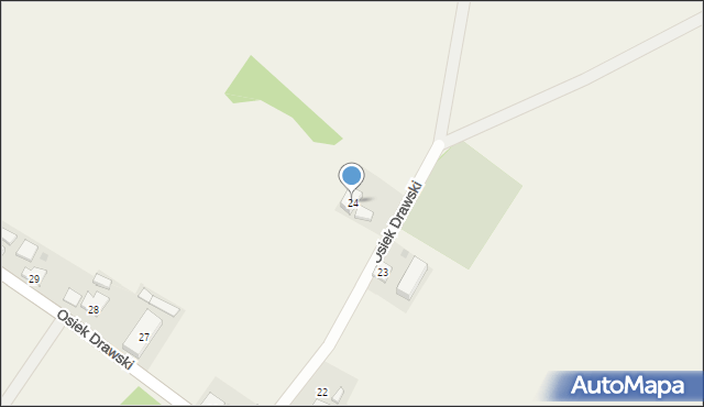 Osiek Drawski, Osiek Drawski, 24, mapa Osiek Drawski
