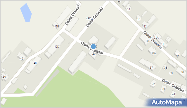 Osiek Drawski, Osiek Drawski, 47, mapa Osiek Drawski