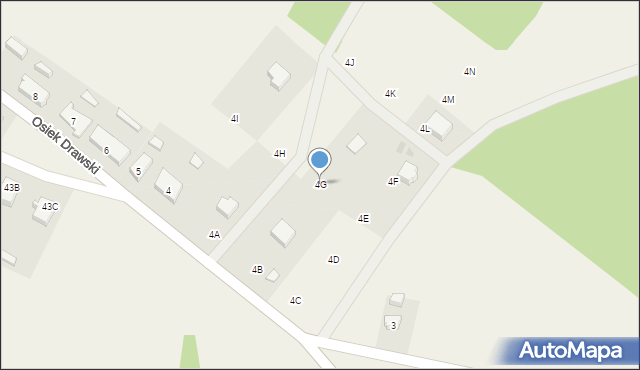 Osiek Drawski, Osiek Drawski, 4G, mapa Osiek Drawski