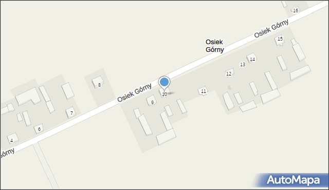Osiek Górny, Osiek Górny, 10, mapa Osiek Górny