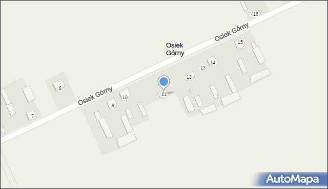 Osiek Górny, Osiek Górny, 11, mapa Osiek Górny