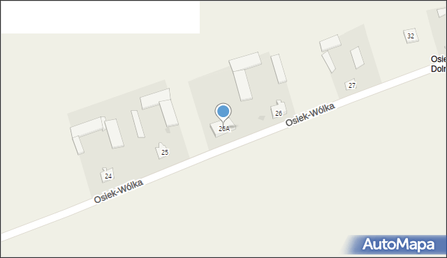 Osiek Górny, Osiek Górny, 26A, mapa Osiek Górny