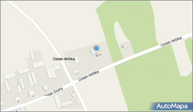 Osiek Górny, Osiek Górny, 34, mapa Osiek Górny