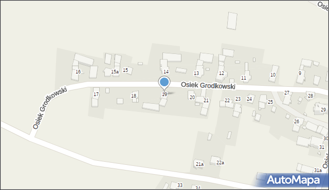 Osiek Grodkowski, Osiek Grodkowski, 19, mapa Osiek Grodkowski