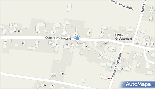 Osiek Grodkowski, Osiek Grodkowski, 24, mapa Osiek Grodkowski