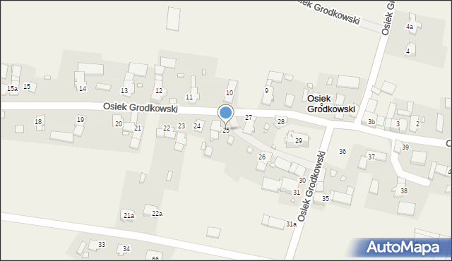Osiek Grodkowski, Osiek Grodkowski, 25, mapa Osiek Grodkowski