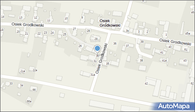 Osiek Grodkowski, Osiek Grodkowski, 30, mapa Osiek Grodkowski