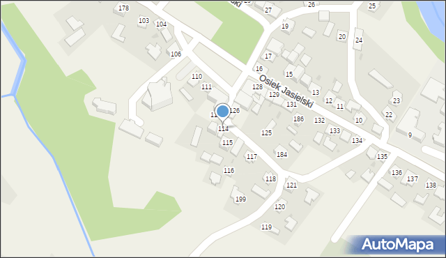 Osiek Jasielski, Osiek Jasielski, 114, mapa Osiek Jasielski