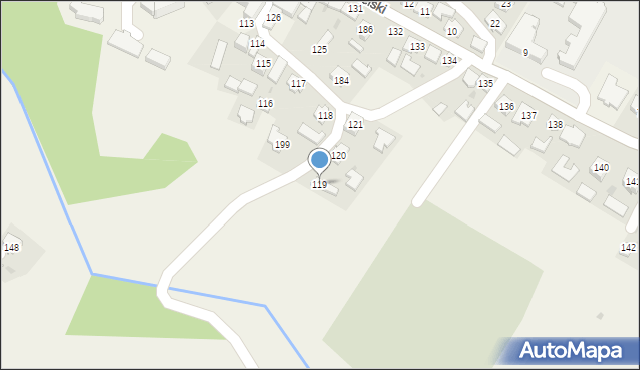 Osiek Jasielski, Osiek Jasielski, 119, mapa Osiek Jasielski