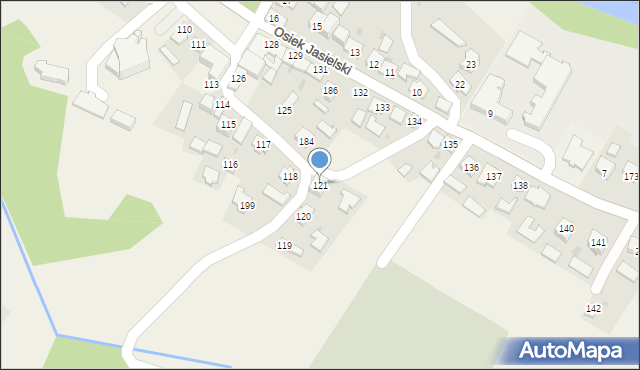 Osiek Jasielski, Osiek Jasielski, 121, mapa Osiek Jasielski